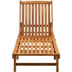 Ulisem - transat chaise longue bain de soleil lit de jardin terrasse meuble d'extrieur bois d'acacia ...