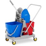 Ulsonix - voiture de nettoyage - avec presse - 2 seaux - 40 l