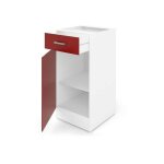 Ultra meuble bas de cuisine l 40 - rouge mat