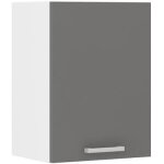 Les tendances ? meuble haut de cuisine 40 cm ? panneaux de particules 16mm m�lamin�s gris fonc� ? 1 porte ...