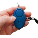 Alarme personnelle compacte anti - agression vol chien sos - sirne 140 db / lampe de poche - bleue