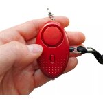 Alarme personnelle compacte anti - agression vol chien sos - sirne 140 db / lampe de poche - rouge