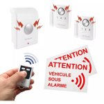 Kit alarme autonome sans - fil véhicules essentiel - 2 détecteurs ouverture & vibration + sirène + télécommand ... Kit alarme autonome sans - fil véhicules essentiel - 2 détecteurs ouverture & vibration + sirène + télécommand ...