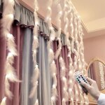 3x22m 200 leds guirlande lumineuse pour rideau de plumes, 8 modes de flash tlcommande usb guirlande ...