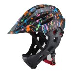 Casques de vlo pour enfants ajustables et respirants, lger, avec visage intgral et lumire led