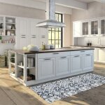 Unamourdetapis - tapis de cuisine pkit 70x200 gris et noir pkit en pvc