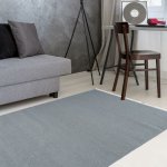 Tapis kilim fait main en laine 170x240 gris souris rectangle motif uni lyn12 baya ibay