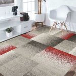 Unamourdetapis - tapis salon et chambre 120x170 gris et beige rectangle tiss motif gomtrique derby ...