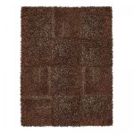 Unamourdetapis - tapis shaggy 120x160 marron tuft� rectangle motif uni shaggy n