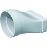 Manchon plat pvc rigide - rectangulaire 55 x 110 mm vers rond 100 mm