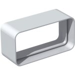 Manchon plat pvc rigide - rectangulaire - m�le / m�le - 55 x 220 mm