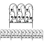 Unho - 5 pcs clture jardin extrieur - bordures dcoratives - grille de protection fer forg motif paysage ...