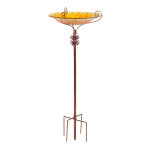 Abreuvoir oiseaux ext�rieur sur pied mangeoire oiseaux exterieur sur pied en verre tremp� bains d'oiseaux ...