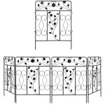 Unho - clôture jardin extérieur, lot de 5 bordures décoratives 80x60cm grille de protection fer forgé ... Unho - clôture jardin extérieur, lot de 5 bordures décoratives 80x60cm grille de protection fer forgé ...