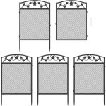 Unho - clture jardin extrieur mtal 5pcs bordures dcoratives grille de protection fer forg portillon ...