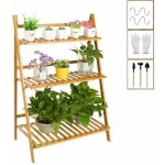 Unho - porte plantes en bambou �tag�re echelle � fleurs pour jardin balcon terrasse - 70 x 38 x 97cm