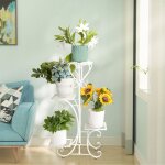 Unho - porte plantes intrieur extrieur - tagre echelle fer forg - 50 x 87cm porte pot de fleurs ...