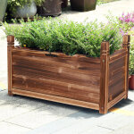 Unho - potager végétable - bac potager en bois massif - 60x30x34cm - jardinière extérieur pour jardin ... Unho - potager végétable - bac potager en bois massif - 60x30x34cm - jardinière extérieur pour jardin ...