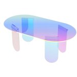 Unho - table basse en acrylique ovale salon meuble de salon moderne design avec 4 pied pour chambre - ... Unho - table basse en acrylique ovale salon meuble de salon moderne design avec 4 pied pour chambre - ...