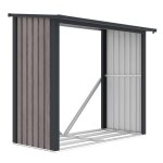 Vente - unique - abri bûches métal en acier galvanisé effet bois 1, 98 m3 - 2 stères - l182 x p89 x h156cm ... Vente - unique - abri bûches métal en acier galvanisé effet bois 1, 98 m3 - 2 stères - l182 x p89 x h156cm ...