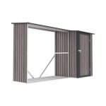 Vente - unique - abri bûches métal avec rangement en acier galvanisé 3, 49 m3 - 2 stères - l282 x p109 ... Vente - unique - abri bûches métal avec rangement en acier galvanisé 3, 49 m3 - 2 stères - l282 x p109 ...