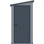 Vente - unique ? abri de jardin r�sine adoss� gris clair 2, 09 m� ? r�sistant aux intemp�ries ? dimensions ...