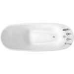 Vente - unique - baignoire îlot natalia avec robinetterie - 220l - l150 x p75 x h70cm - blanche Vente - unique - baignoire îlot natalia avec robinetterie - 220l - l150 x p75 x h70cm - blanche