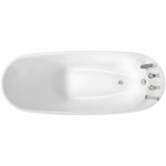 Vente - unique - baignoire �lot natalia avec robinetterie - 220l - l150 x p75 x h70cm - blanche