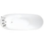 Vente - unique - baignoire �lot natalia avec robinetterie - 282l - 1707573cm - noire