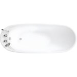 Vente - unique - baignoire �lot natalia avec robinetterie - 282l - 1707573cm - noire