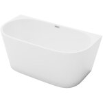 Vente - unique - baignoire semi �lot - 175l - 130 x 71, 5 x 58 cm - blanche - acrylique - divina