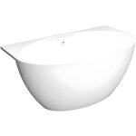 Vente - unique - baignoire semi - �lot ovale - 197 l - 151 x 94 x 60 cm - blanche - acrylique - pagrus ...