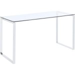 Vente - unique - bureau freya - verre tremp & mtal chrom