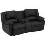 Vente - unique - canapé 2 places relax en cuir de vachette noir aroma Vente - unique - canapé 2 places relax en cuir de vachette noir aroma