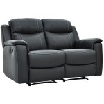 Vente - unique - canap� 2 places relax evasion en cuir - gris