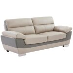 Vente - unique - canap� 3 places en cuir francesca - taupe