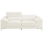 Vente - unique - canap 3 places en cuir solange - blanc