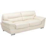 Vente - unique - canap� 3 places en cuir thibault - ivoire