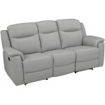 Vente - unique - canap� 3 places relax evasion en cuir - gris clair