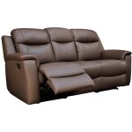 Vente - unique - canap� 3 places relax evasion en cuir - marron