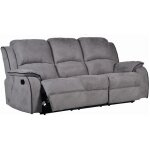 Vente - unique - canap� 3 places relax en microfibre hernani - gris