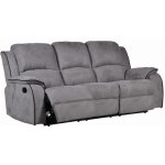 Vente - unique - canap 3 places relax en microfibre hernani - gris