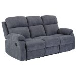 Vente - unique - canap� 3 places relax en tissu tolzano - anthracite