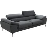 Vente - unique - canap� 3 places en tissu gretel - gris