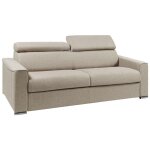 Vente - unique - canap� 4 places convertible express en tissu beige - couchage 160 cm - matelas 14 cm ...