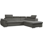 Vente - unique - canap� d'angle droit convertible en tissu anthracite avec coffre de rangement fabien ...