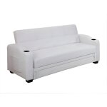 Vente - unique - canap� convertible clic clac en simili mirella - blanc