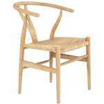 Chaise en teck et paille - naturel - pogiana