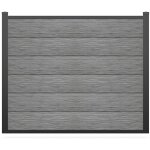 Vente - unique - clôture à poser h 156 cm - kit de 6 lames en composite + 2 poteaux gris clair - enola ... Vente - unique - clôture à poser h 156 cm - kit de 6 lames en composite + 2 poteaux gris clair - enola ...