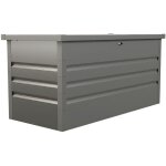 Coffre de rangement de jardin en acier galvanis� gris - 400l - tomaso